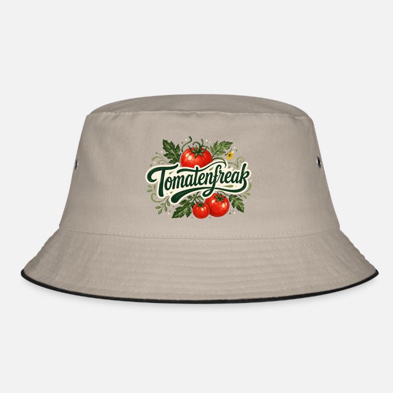 Tomatenfreak - Bucket Hat - Khaki/Schwarz