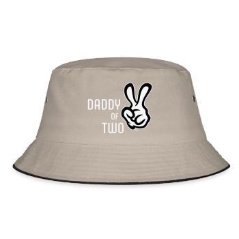 Daddy Of Two (Papa / Father / Victory / NEG 2C) - Bucket Hat - khaki/black - Front