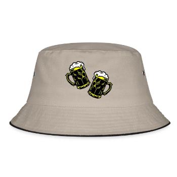 Beer Mug Beer Icon - Bucket Hat - khaki/black - Front