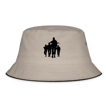 elite - Bucket Hat - Khaki/Schwarz - Vorne