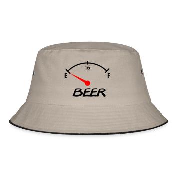 beer - Bucket Hat - Khaki/Schwarz - Vorne