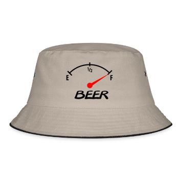 beer - Bucket Hat - Khaki/Schwarz - Vorne