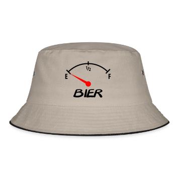 bier - Bucket Hat - Khaki/Schwarz - Vorne
