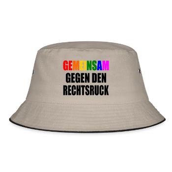 Together against the shift to the right - Bucket Hat - khaki/black - Front