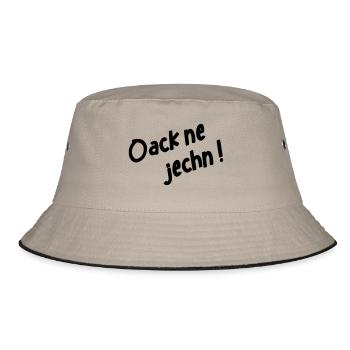 oack ne jechn - Bucket Hat - Khaki/Schwarz - Vorne