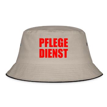 Pflegedienst - Bucket Hat - Khaki/Schwarz - Vorne