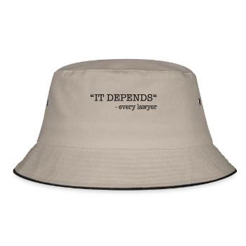 Anwalt Jura Humor - Bucket Hat - Khaki/Schwarz - Vorne