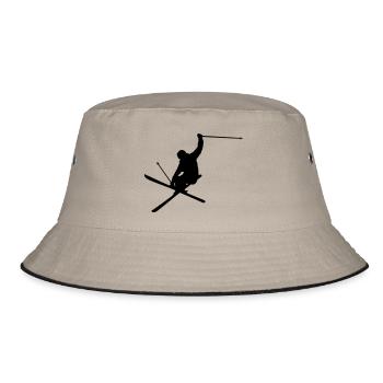 Skiing - Bucket Hat - Khaki/Schwarz - Vorne