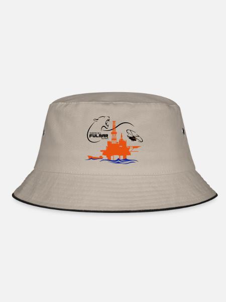 Fulmar Oil Rig Platform North Sea Aberdeen - Bucket Hat - khaki/black - Front