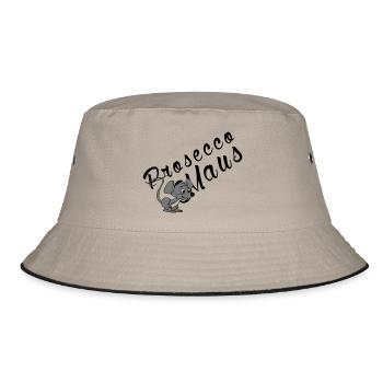 Prosecco Maus - Bucket Hat - Khaki/Schwarz - Vorne