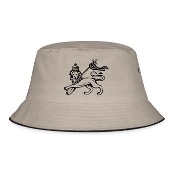 Lion of Judah - Bucket Hat - Khaki/Schwarz - Vorne