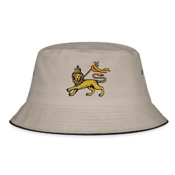 Lion of Judah - Bucket Hat - Khaki/Schwarz - Vorne