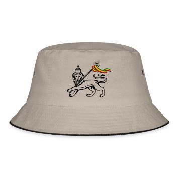 Lion of Judah - Bucket Hat - Khaki/Schwarz - Vorne