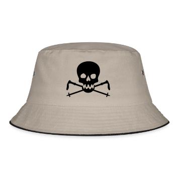 Nordic Walking - Bucket Hat - Khaki/Schwarz - Vorne