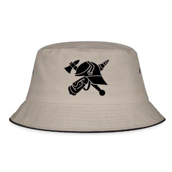 Feuerwehr Logo - Bucket Hat - Khaki/Schwarz - Vorne