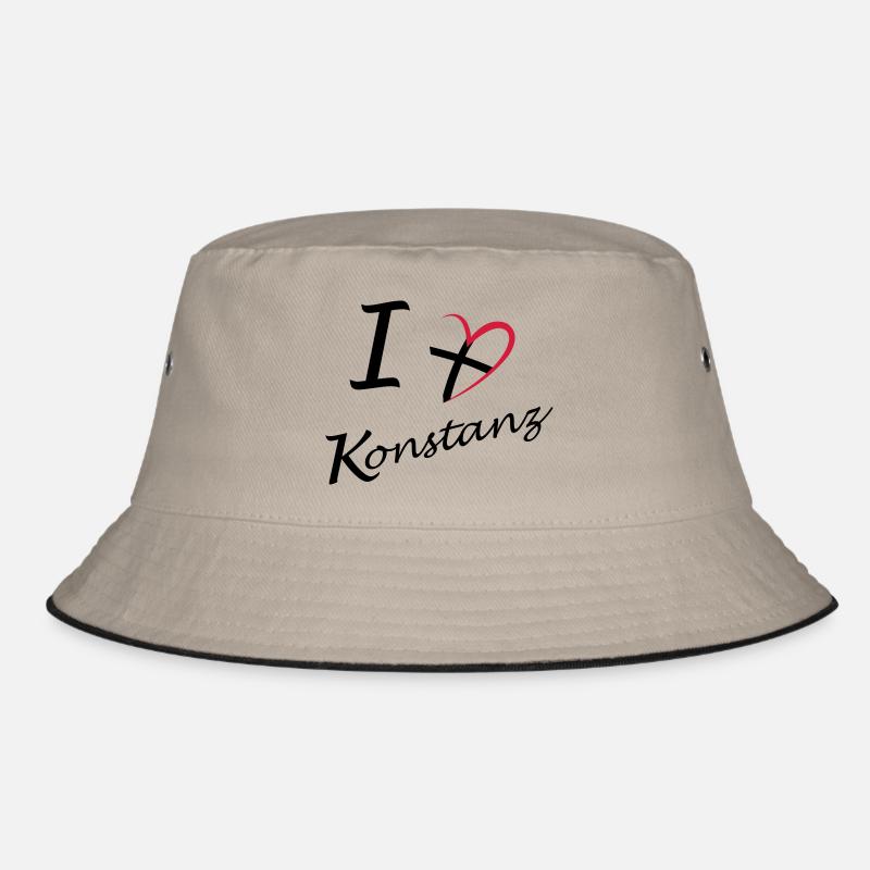Konstanz Liebe - Bucket Hat - Khaki/Schwarz