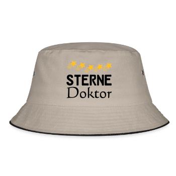 Sterne Doktor Geschenk - Bucket Hat - Khaki/Schwarz - Vorne