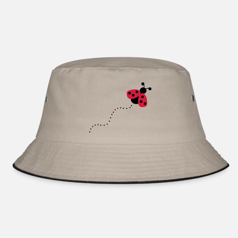 Marienkäfer - Bucket Hat - Khaki/Schwarz