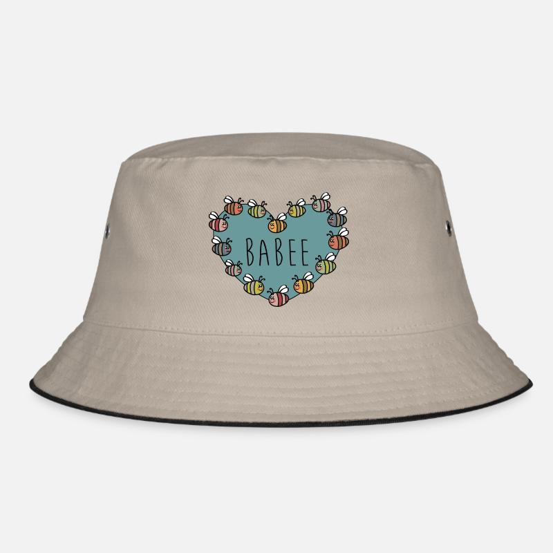 Babee - Bucket Hat - Khaki/Schwarz