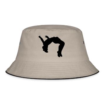 Backflip, Rückwärtsalto - Bucket Hat - Khaki/Schwarz - Vorne