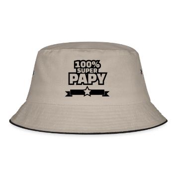 100% super papy - Bob - kaki/noir - Devant