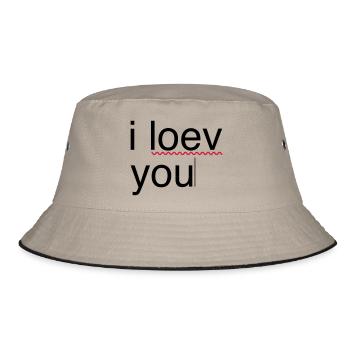 i love you error - Bucket Hat - khaki/black - Front
