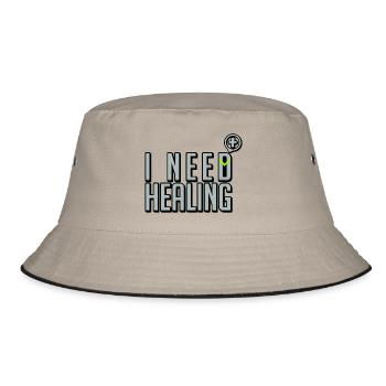 I need haling - Bucket Hat - Khaki/Schwarz - Vorne