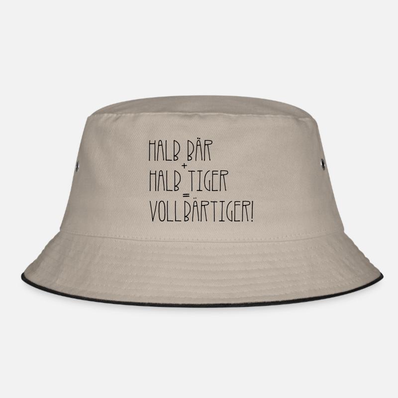 Vollbärtiger - Bucket Hat - Khaki/Schwarz