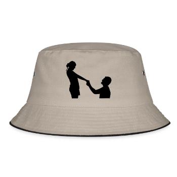 proposal of marriage - Bucket Hat - khaki/black - Front