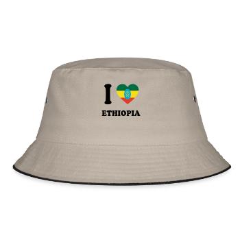 j'aime pays d'origine, présente ETHIOPIE - Bob - kaki/noir - Devant