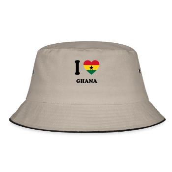 j'aime pays d'origine, présente GHANA - Bob - kaki/noir - Devant