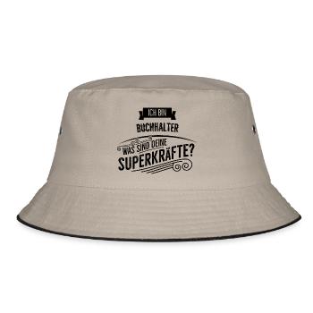 Buchhalter - Bucket Hat - Khaki/Schwarz - Vorne