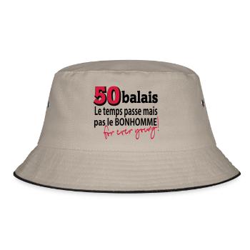 50 balais le temps passe - Bob - kaki/noir - Devant