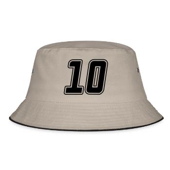 Startnummer 10 - Bucket Hat - Khaki/Schwarz - Vorne
