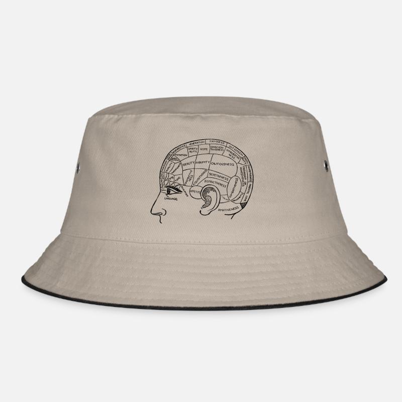 Head with thought, brain Bucket Hat