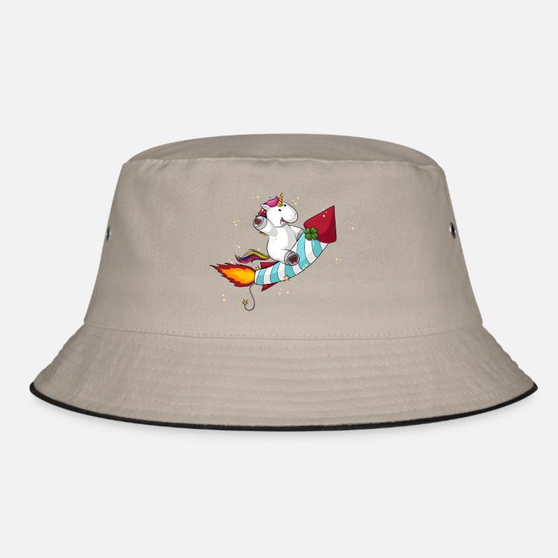 Comic Raketen Einhorn Bucket Hat