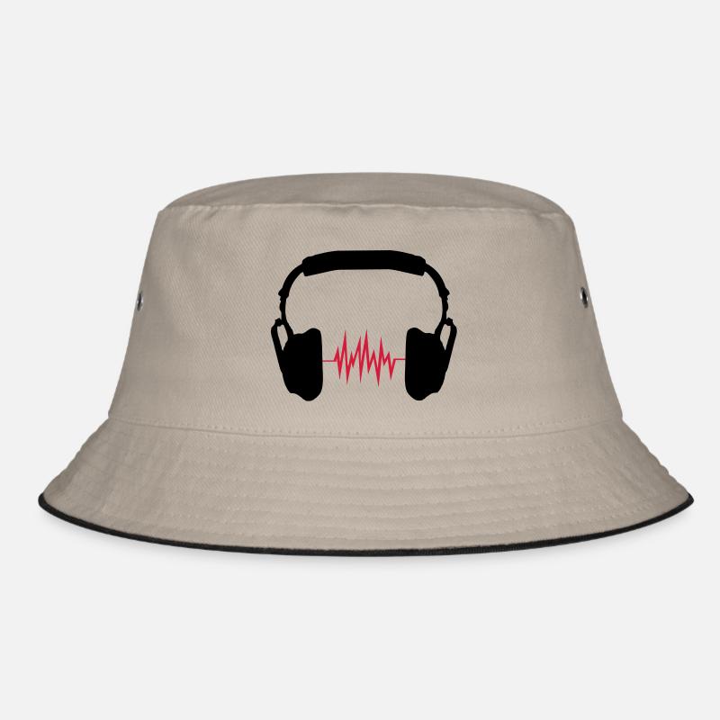Kopfhörer - Bucket Hat - Khaki/Schwarz