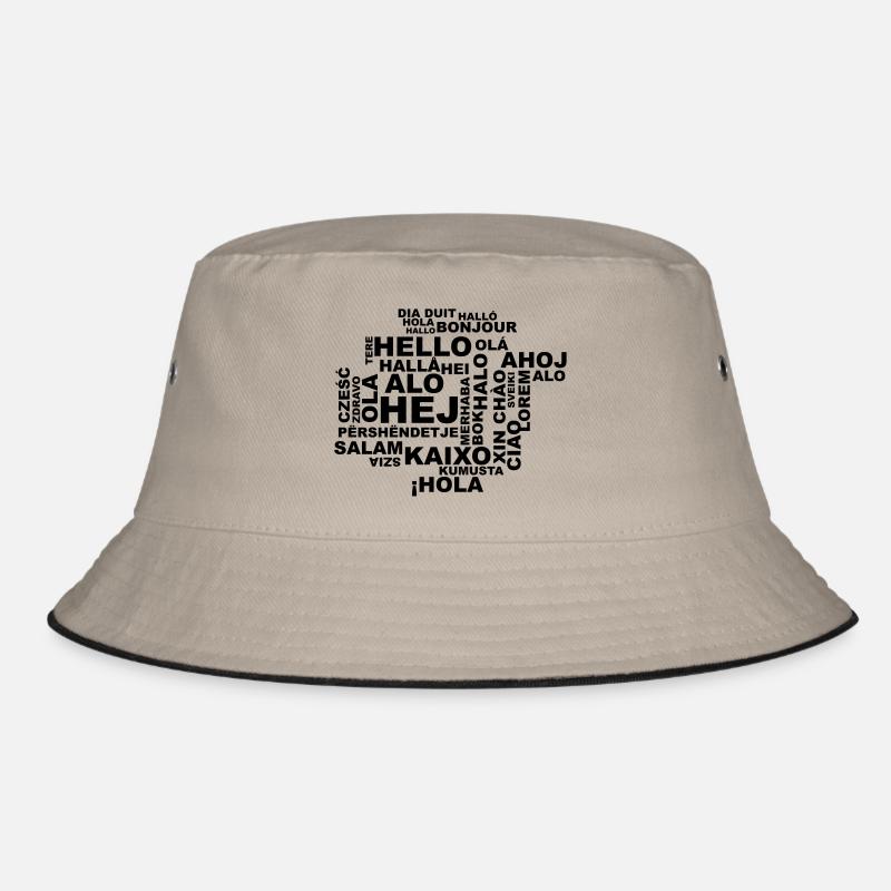 Hallo in 29 Sprachen Bucket Hat