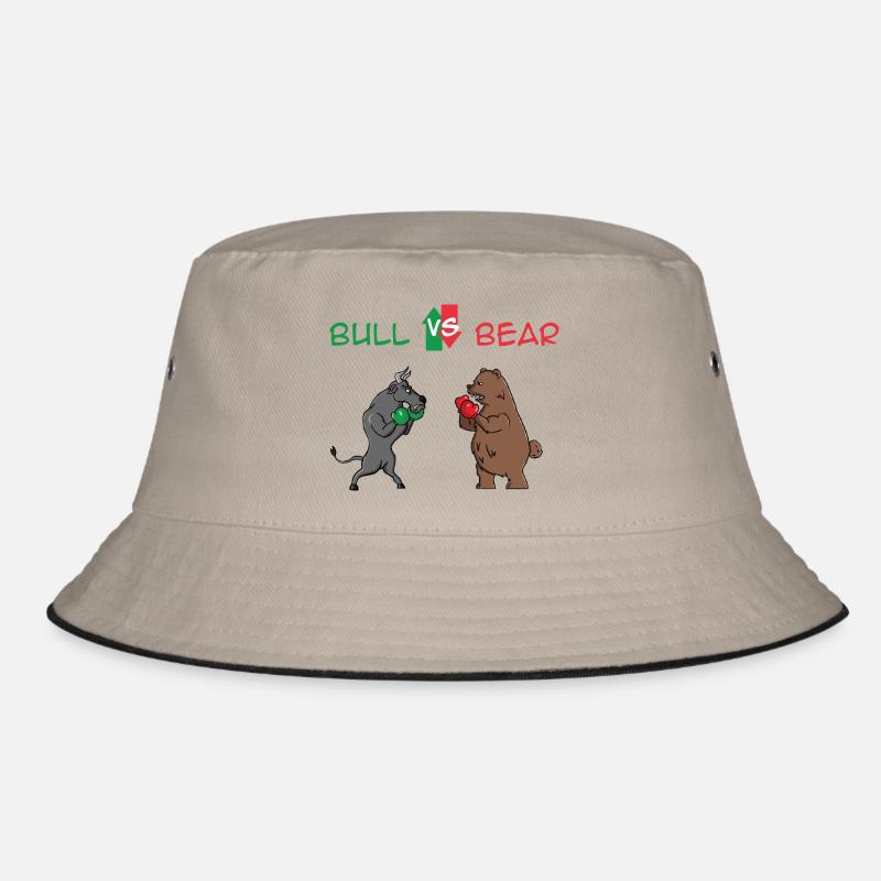 Bulle vs. Bär,Börse, Aktien,Geschenkidee Bucket Hat