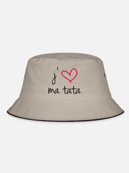 j'aime ma tata - Bob - kaki/noir - Devant