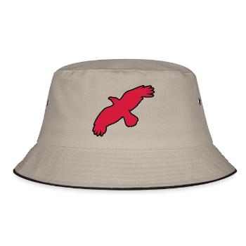 raben krähen mystisch vogel fliegen raven mystical - Bucket Hat - khaki/black - Front