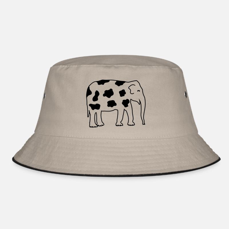 elephant - Bucket Hat - khaki/black