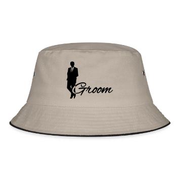 Groom - Bucket Hat - Khaki/Schwarz - Vorne