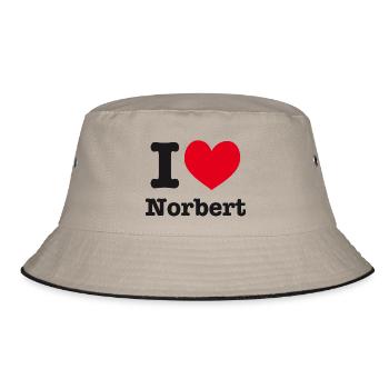 i love norbert - Bucket Hat - khaki/black - Front