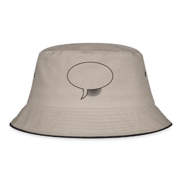 Sprechblase Oval - Bucket Hat - khaki/black - Front