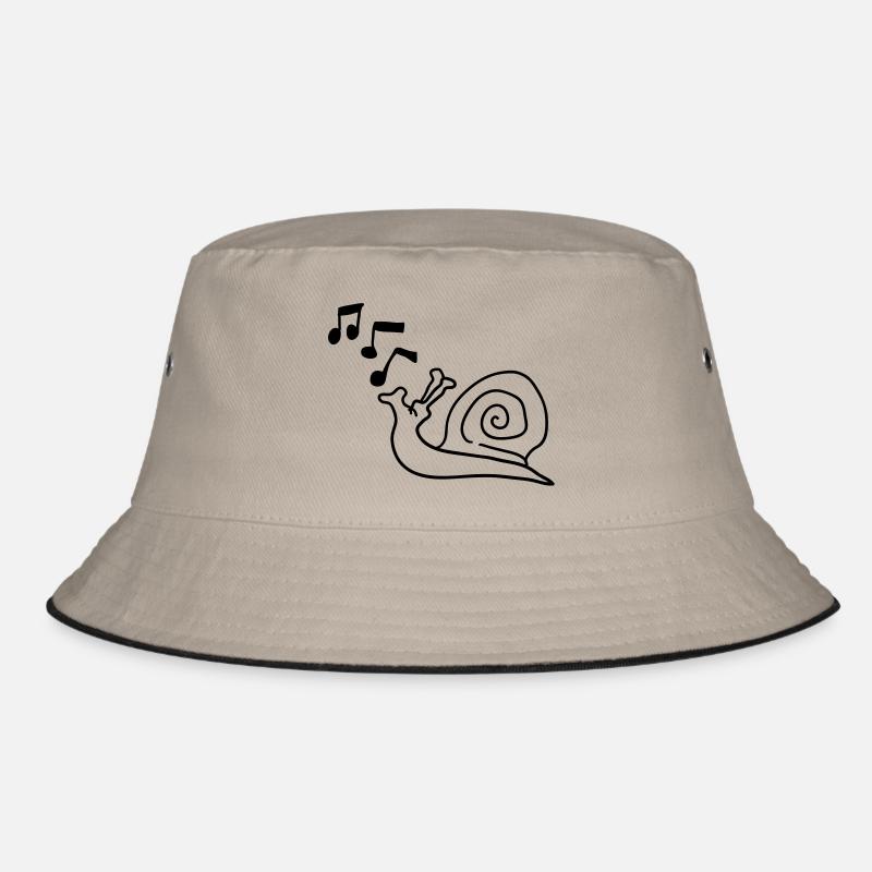 whistling_snail - Bucket Hat - Khaki/Schwarz