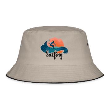 Surfer - Bucket Hat - khaki/black - Front