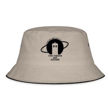 FishFingers and Custard - Bucket Hat - Khaki/Schwarz - Vorne