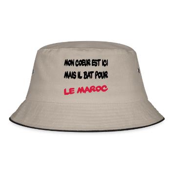 Mon coeur bat pour le Maroc - Bob - kaki/noir - Devant