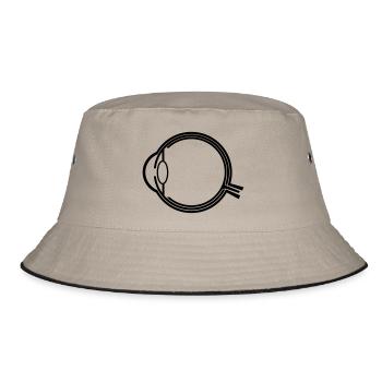 Auge Anatomie_g1a - Bucket Hat - Khaki/Schwarz - Vorne